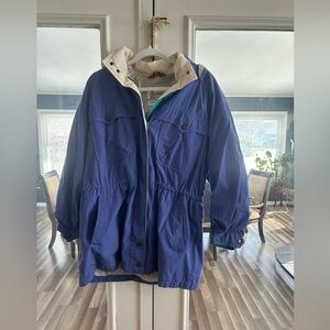 Vintage London Fog Cream and Blue Jacket